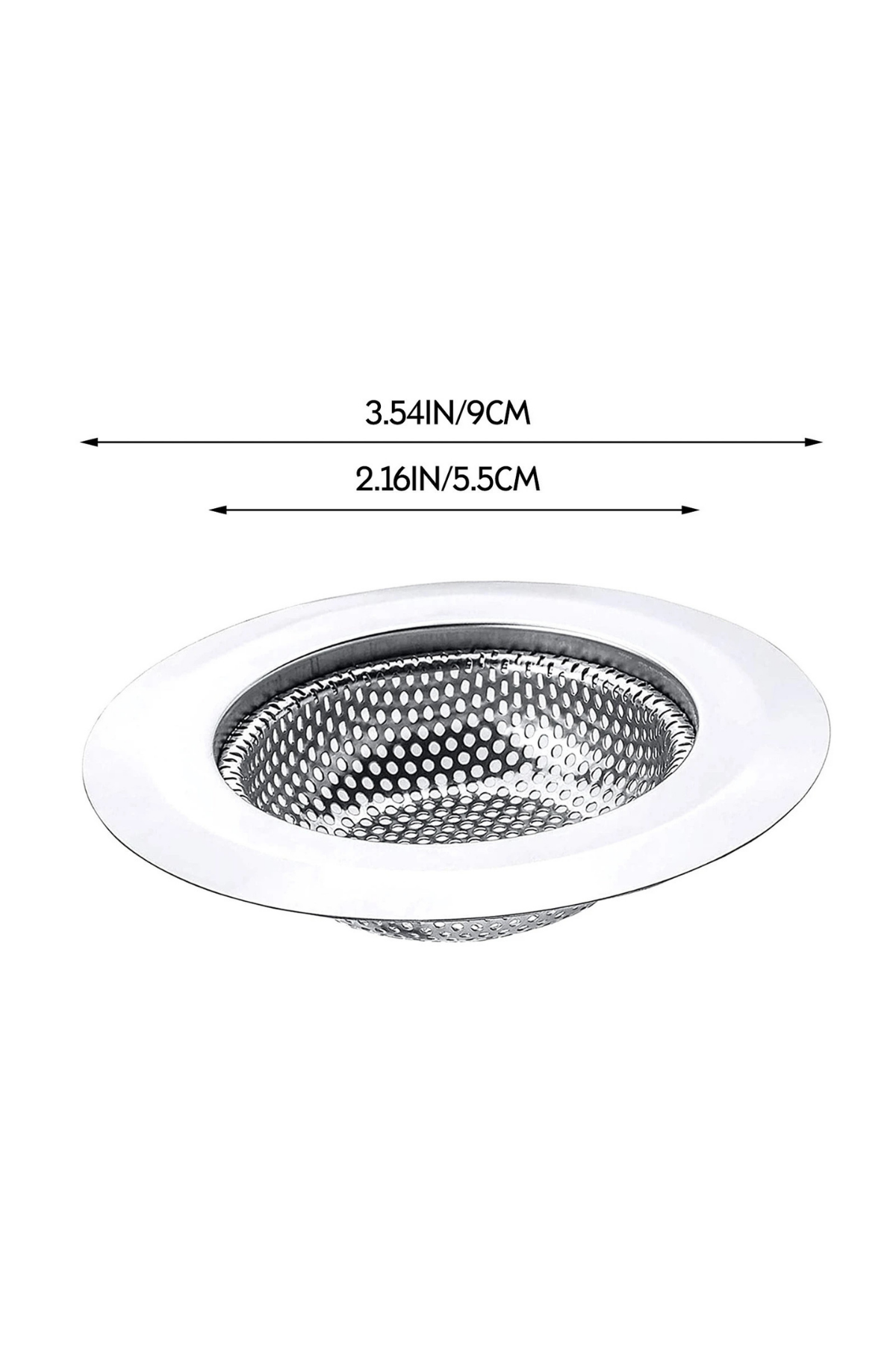 Kitchen Water Sink Filter Mesh Strainer Stainless Steel 7.5 cm Diameter