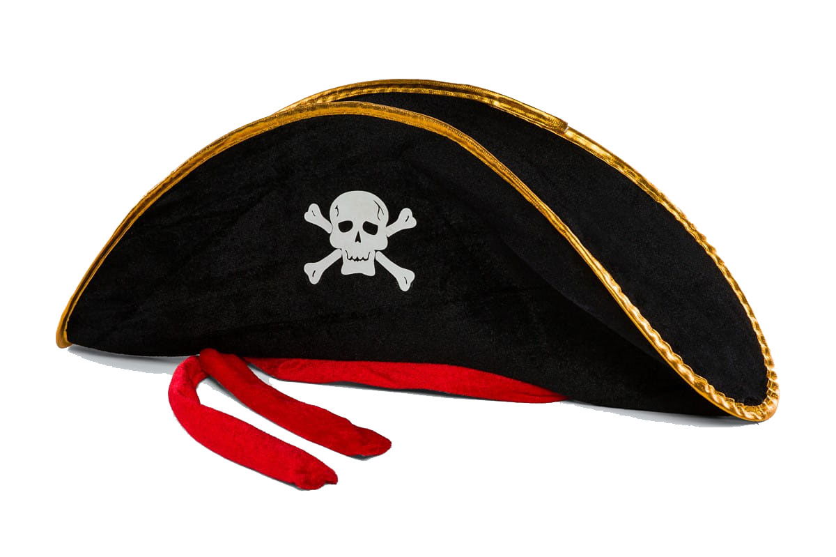 Adult Size Velvet Jack Sparrow Sailor Captain Jack the Pirate Hat 50X20 CM