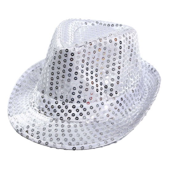 Child Size Silver Sequin Hat Show Hat Michael Jackson Hat 54 No