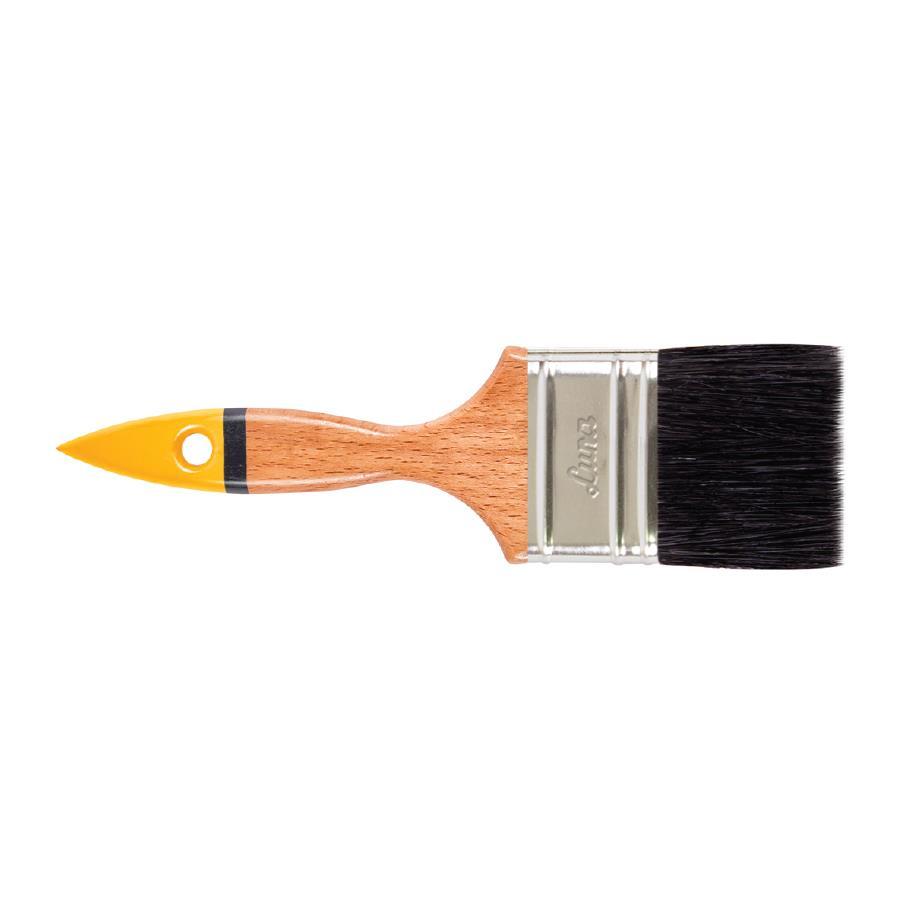 Luna Black Wooden Handle Oil Paint Brush No:3