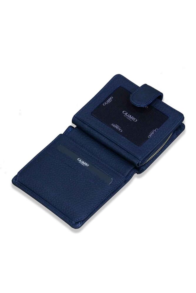 Navy Blue Matte Multi-Compartment Stylish Leather Ladies Wallet