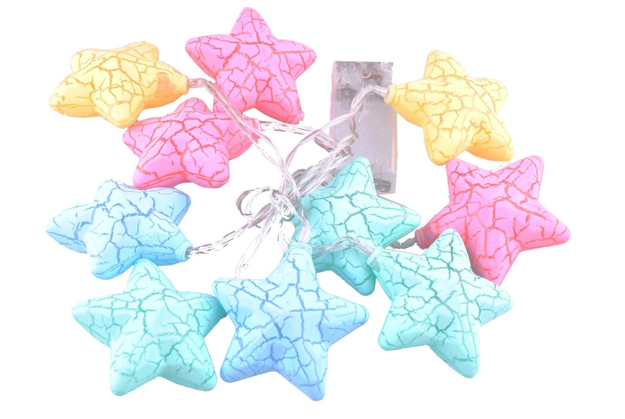 10pcs Colorful Star Shaped Star Shaped Led 1.5 Meters