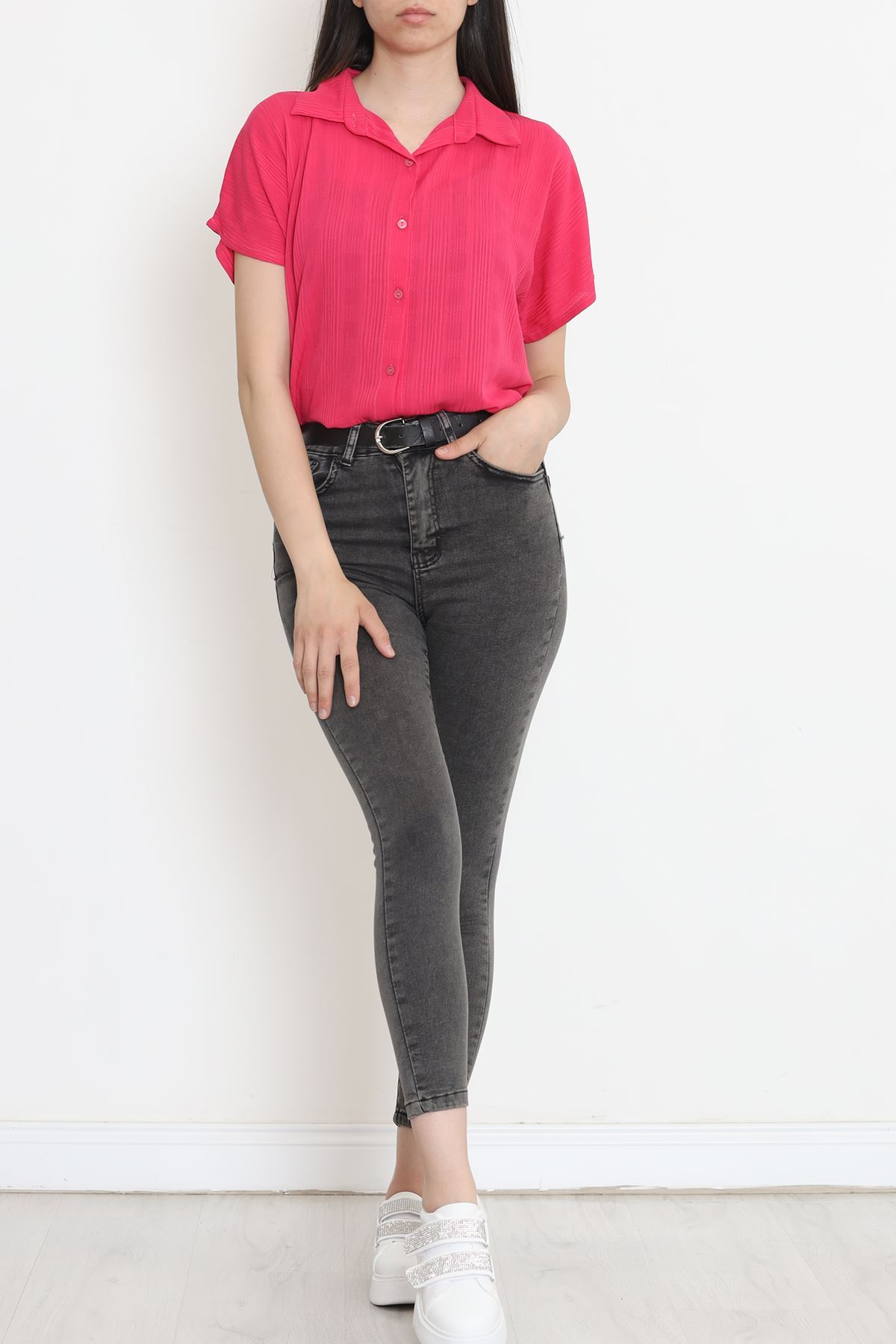 Bat Sleeve Shirt Fuchsia