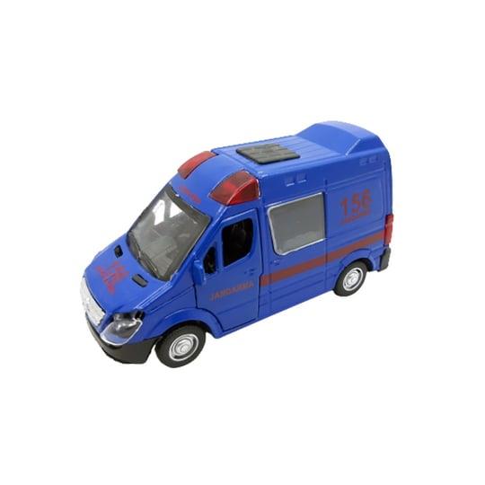 Pull Drop Metal Squad Cars Ambulance, Fire Brigade, Gendarmerie 14 Cm