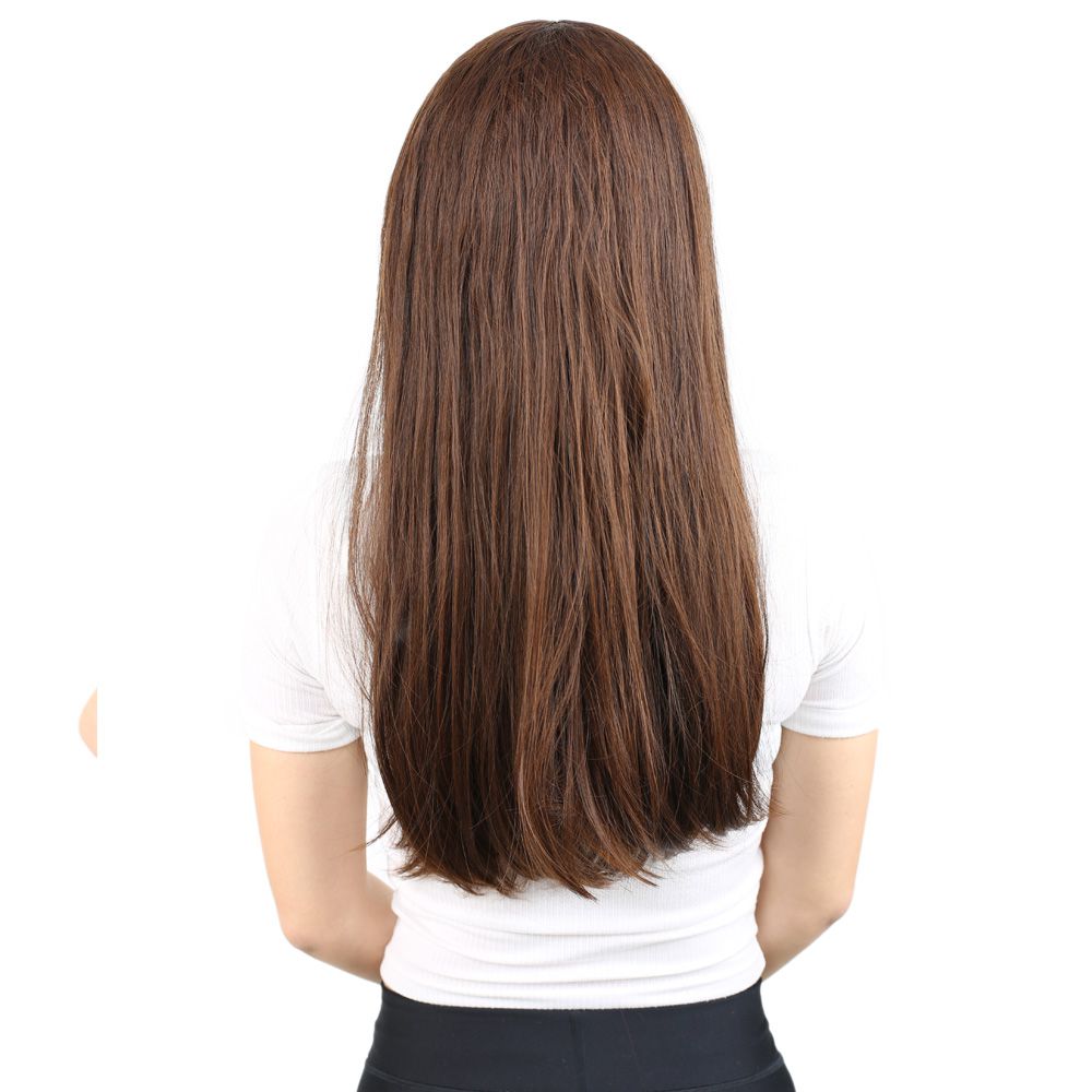 Kanekalon Fiber Synthetic Long Straight Wig / Coffee Caramel