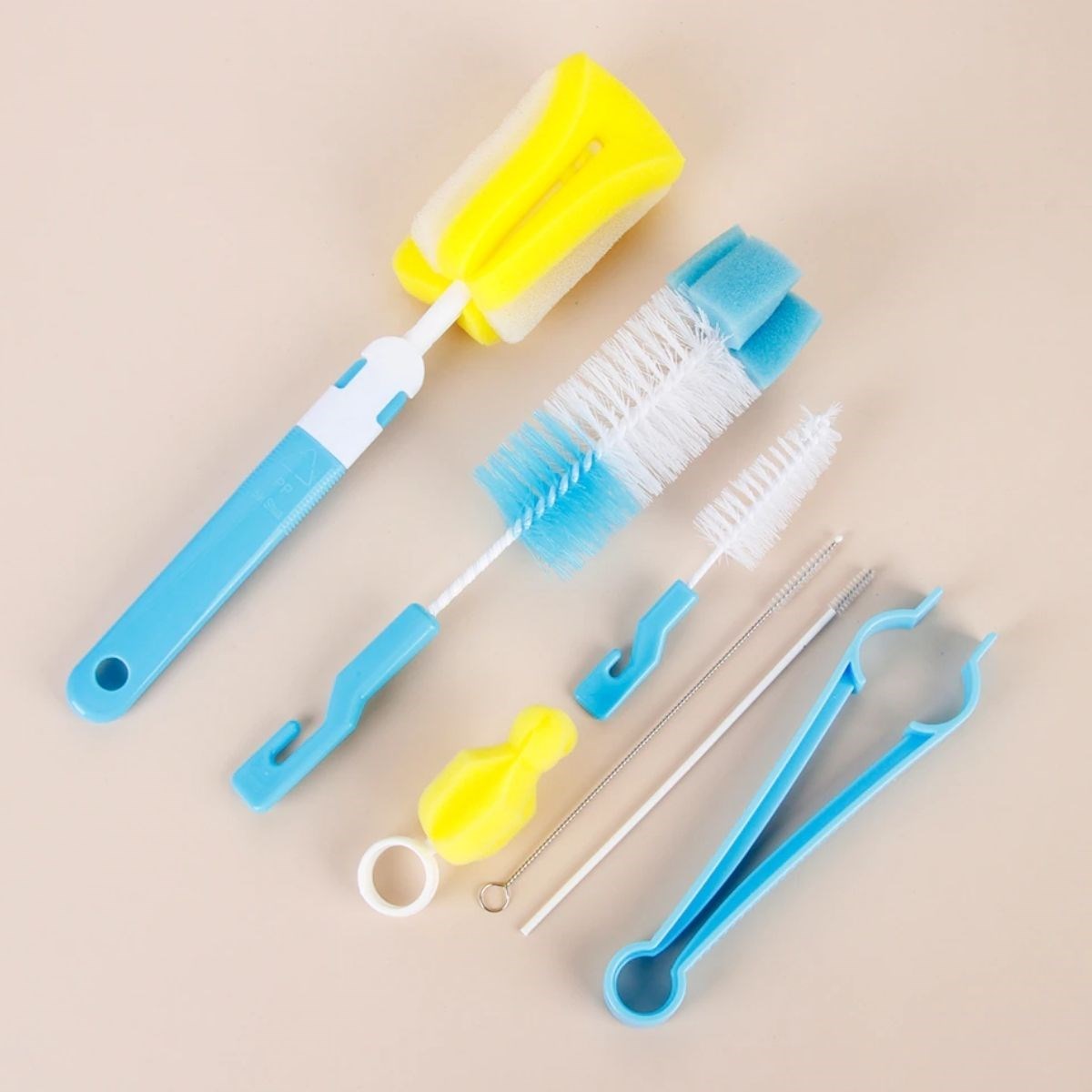 7 Piece Baby Bottle - Jar - Jug Cleaning Brush Set