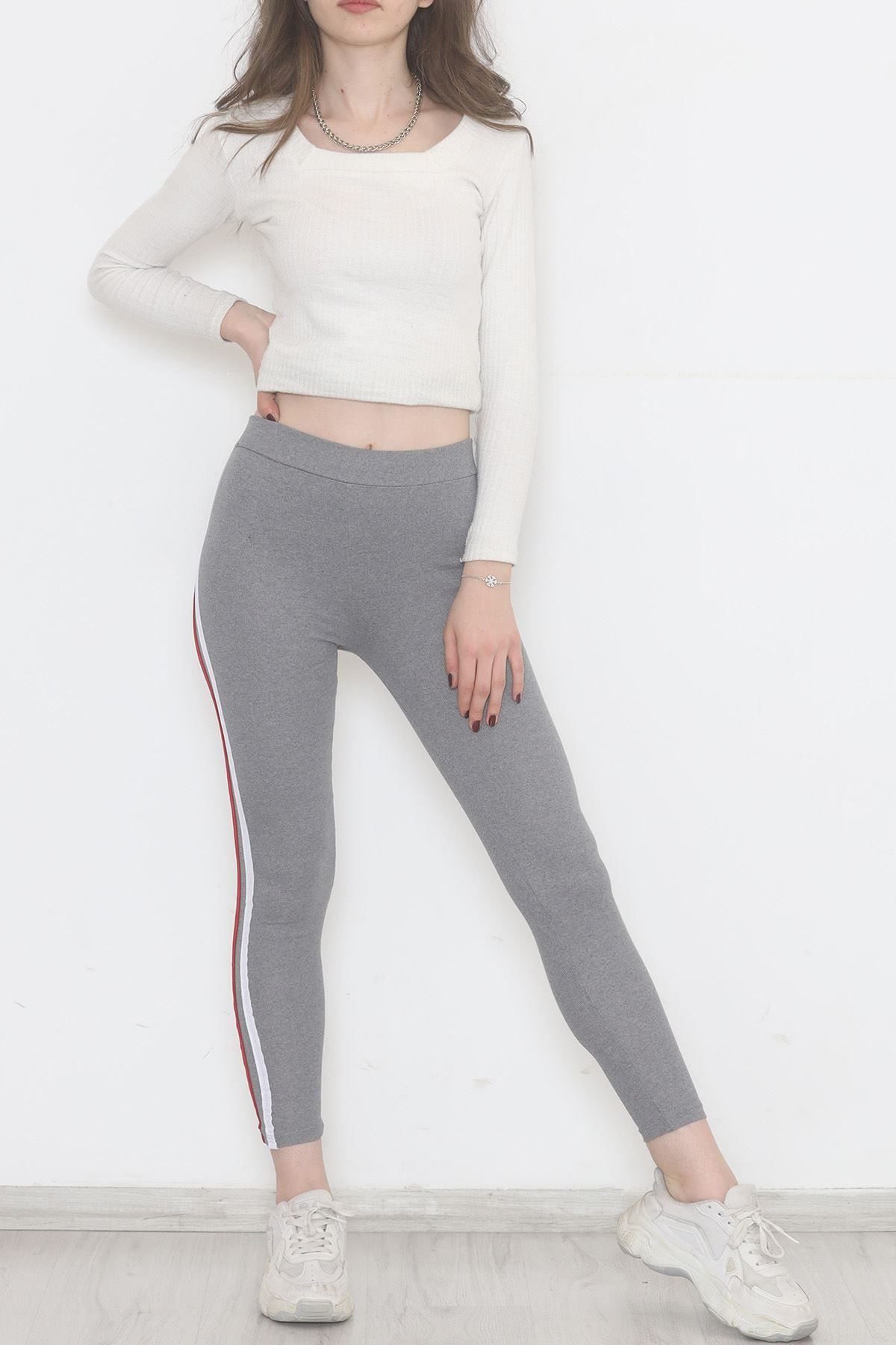 Double Stripe Ribbed Leggings Grikred