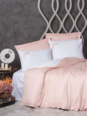 Double Elit Satin Duvet Cover Melinda Pink