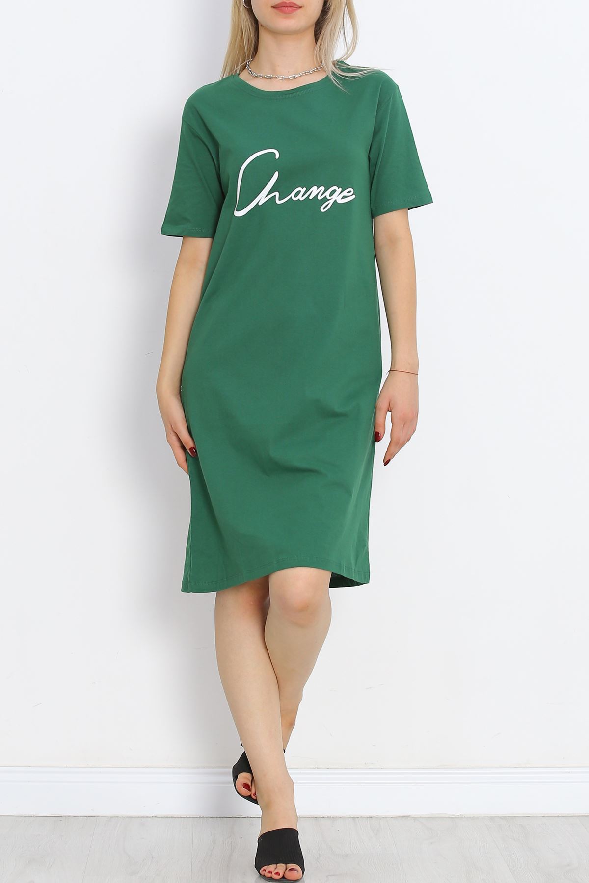 Printed Suprem Dress Emerald