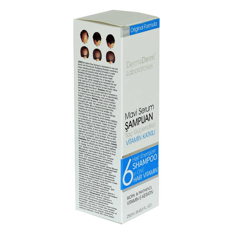 Blue Serum Shampoo Hair Strengthener (Biotin Panthenol Vitamin E Keratin) 250 ML