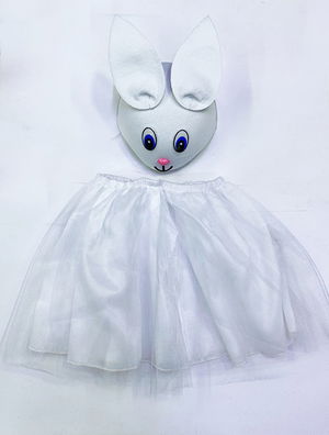 Bunny Costume White - April 23 Bunny Hat and Tutu Skirt Set 2 Piece