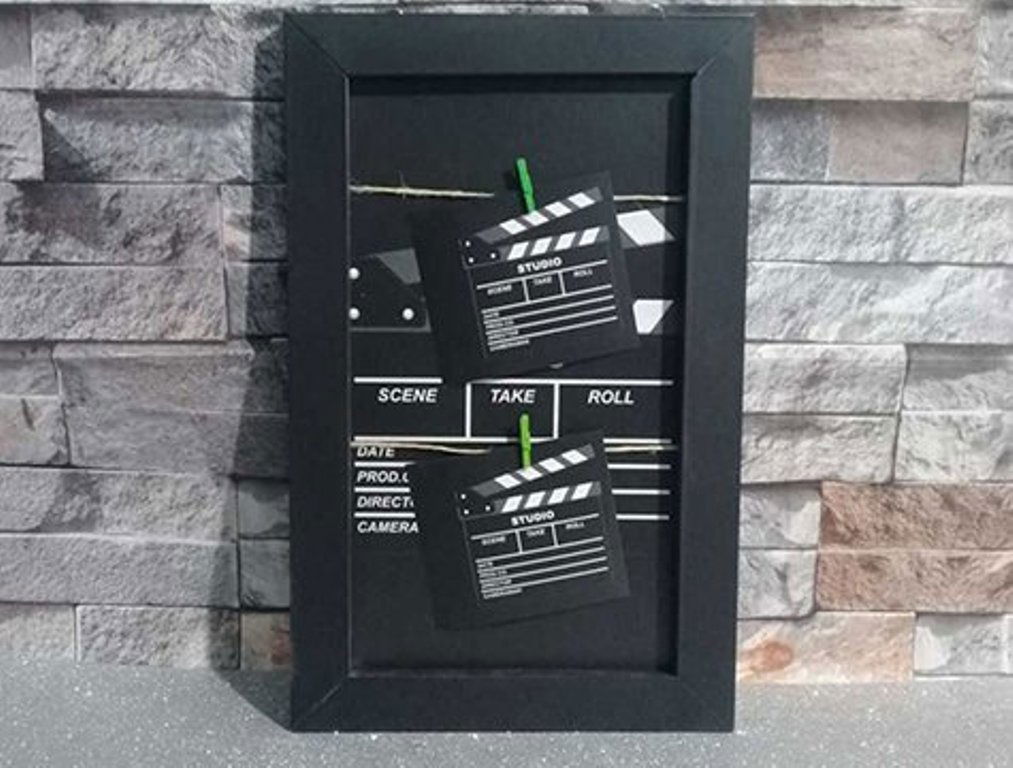 Clapperboard Designed Photo Frame with Drawstring and Latch No: 1