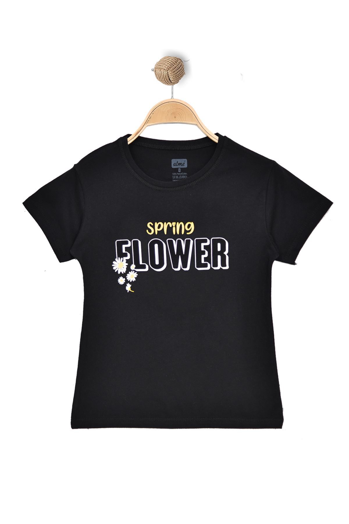 8-12 Years Printed Kids T-Shirt Black