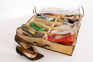 Shoe Storage Bag 12 Compartment Shoes Under