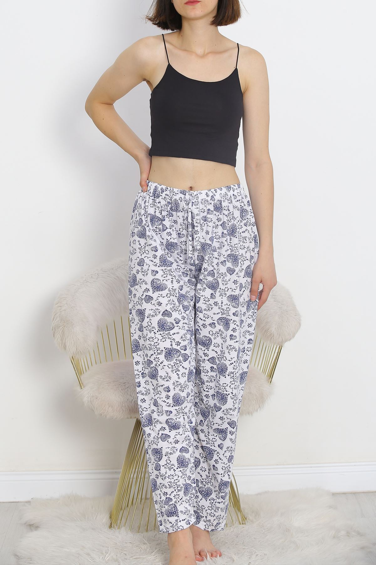 Pajama Bottoms Indigo White