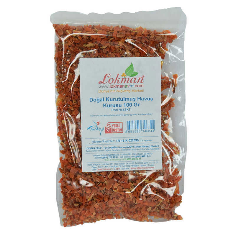 Dried Carrot 100 Gr Package