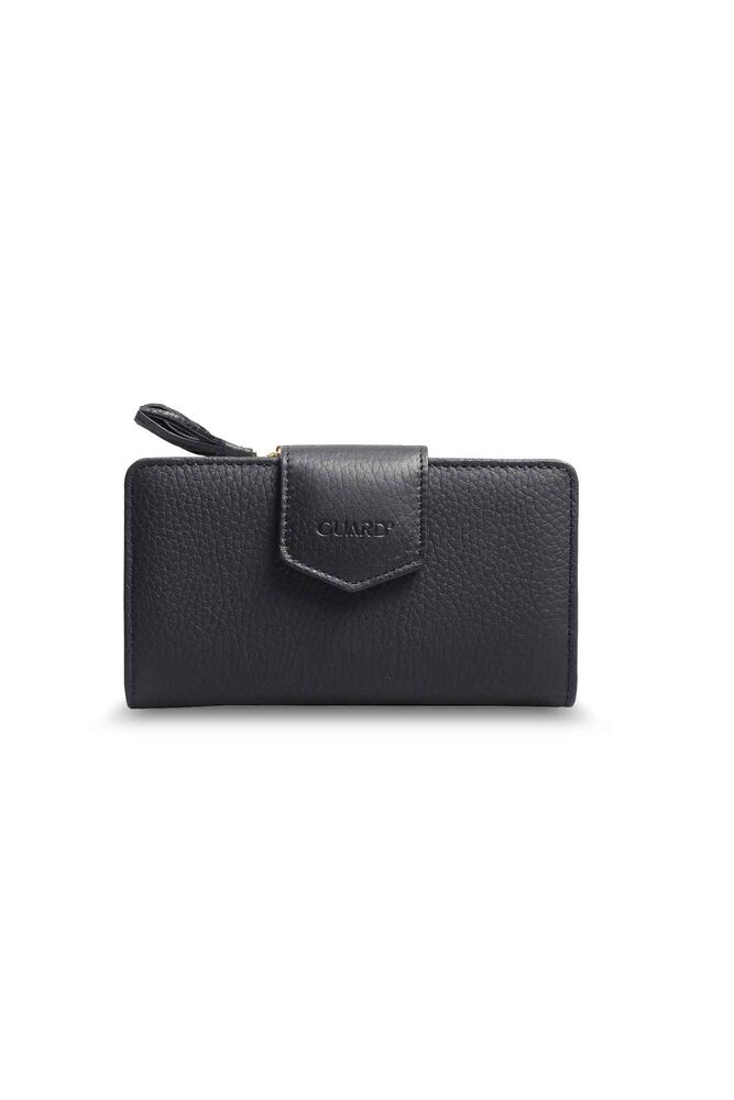 Small Size Black Matte Leather Women's Wallet