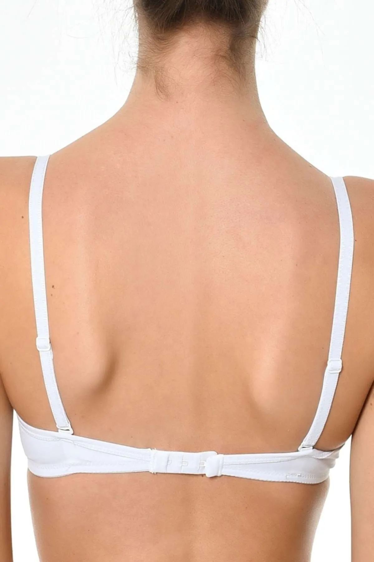 Women's White Padded Bra with Neck Tie 4000