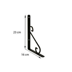 Wrought Iron Shelf Bottom No:3 Black