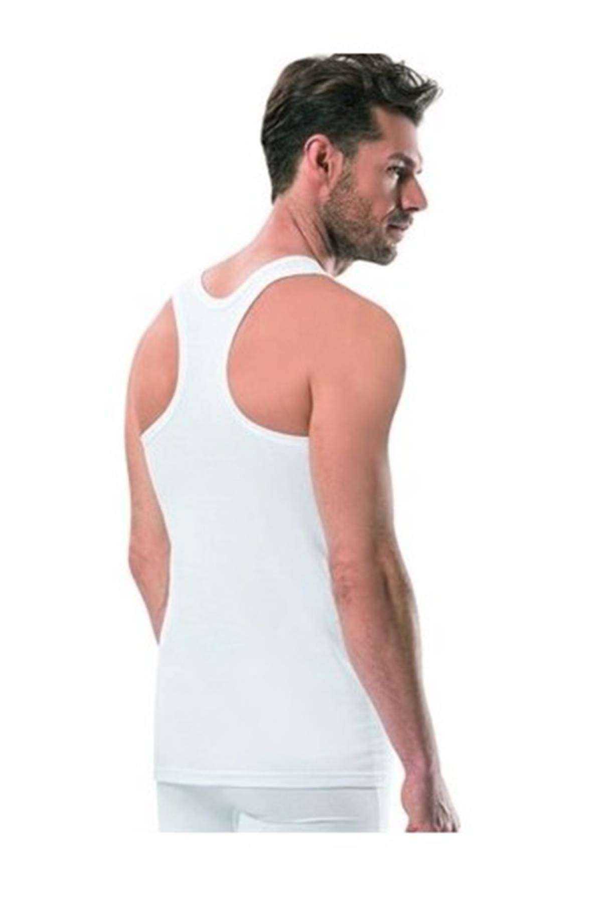 3 pcs Rib Sport Men's White Tank Top 0118