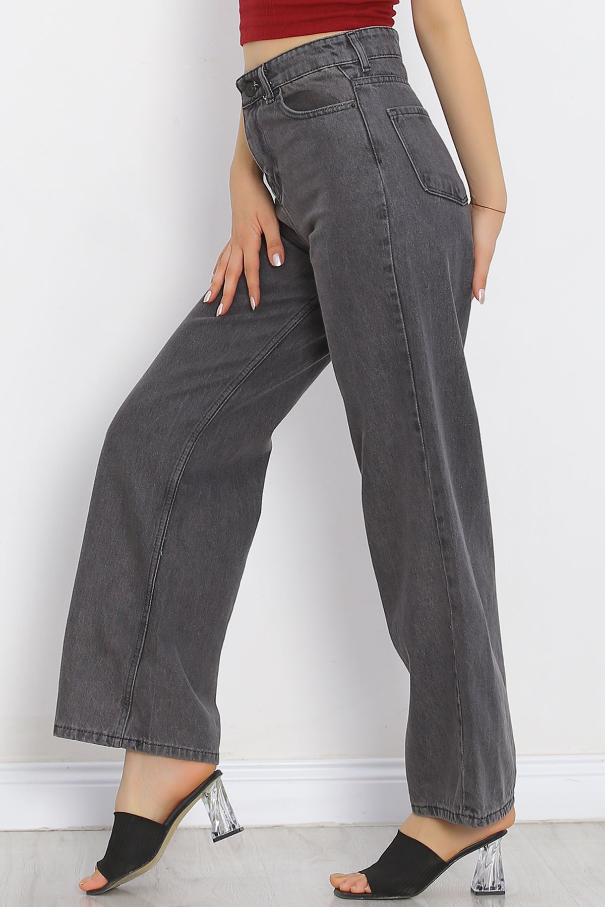 Palazzo Jeans Pants Açıkfüme3