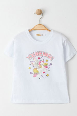 1-4 Years Printed Kids T-Shirt White