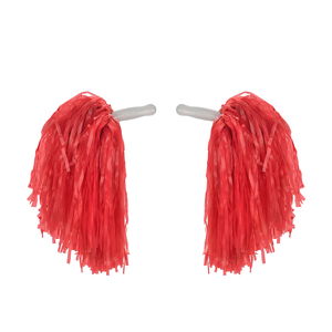 1 Pair (2 Pcs) Red Color 23 April Show Pompom