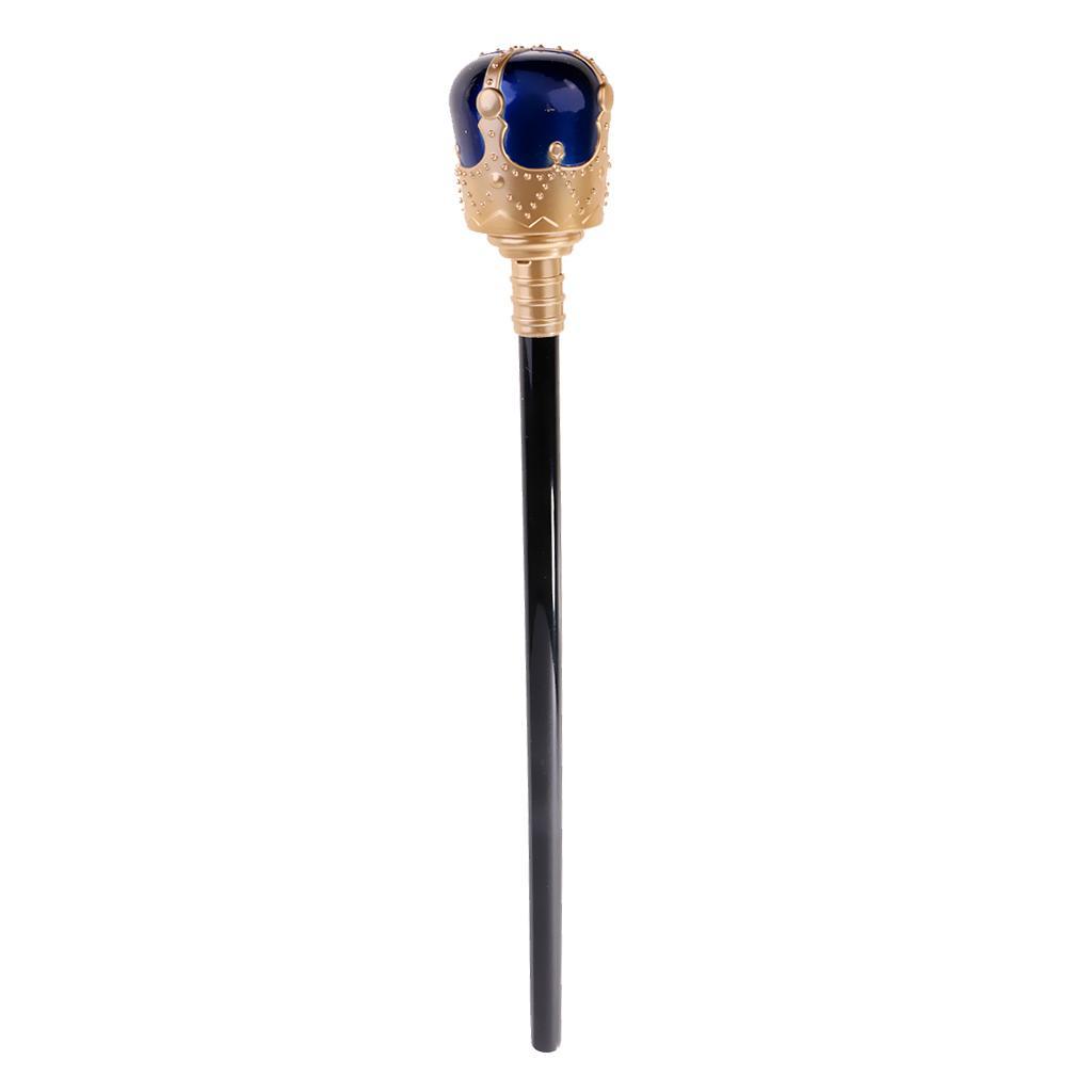 Blue Knob Plastic King Scepter Royal Scepter 40 cm