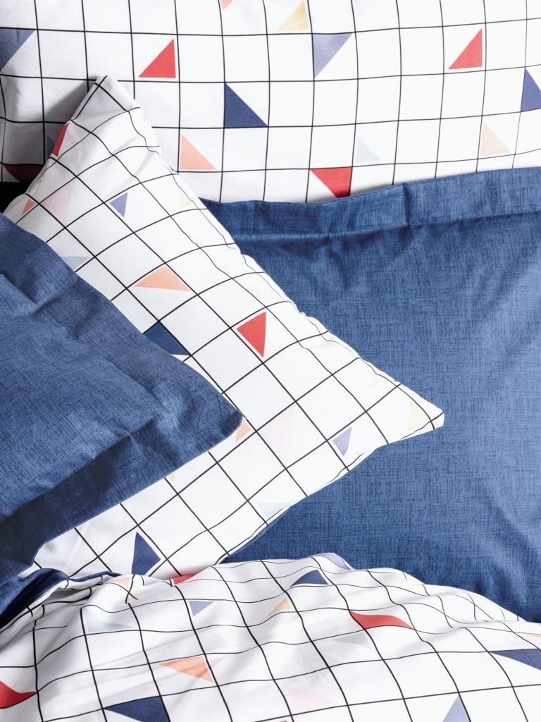 Minimal Double Duvet Cover Set Stew Blue