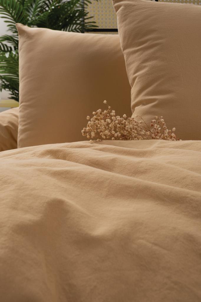 Neat Poplin Double Duvet Cover Beige Cream