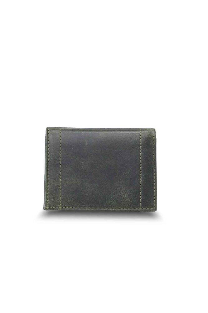 Minimal Antique Green Leather Men's Wallet