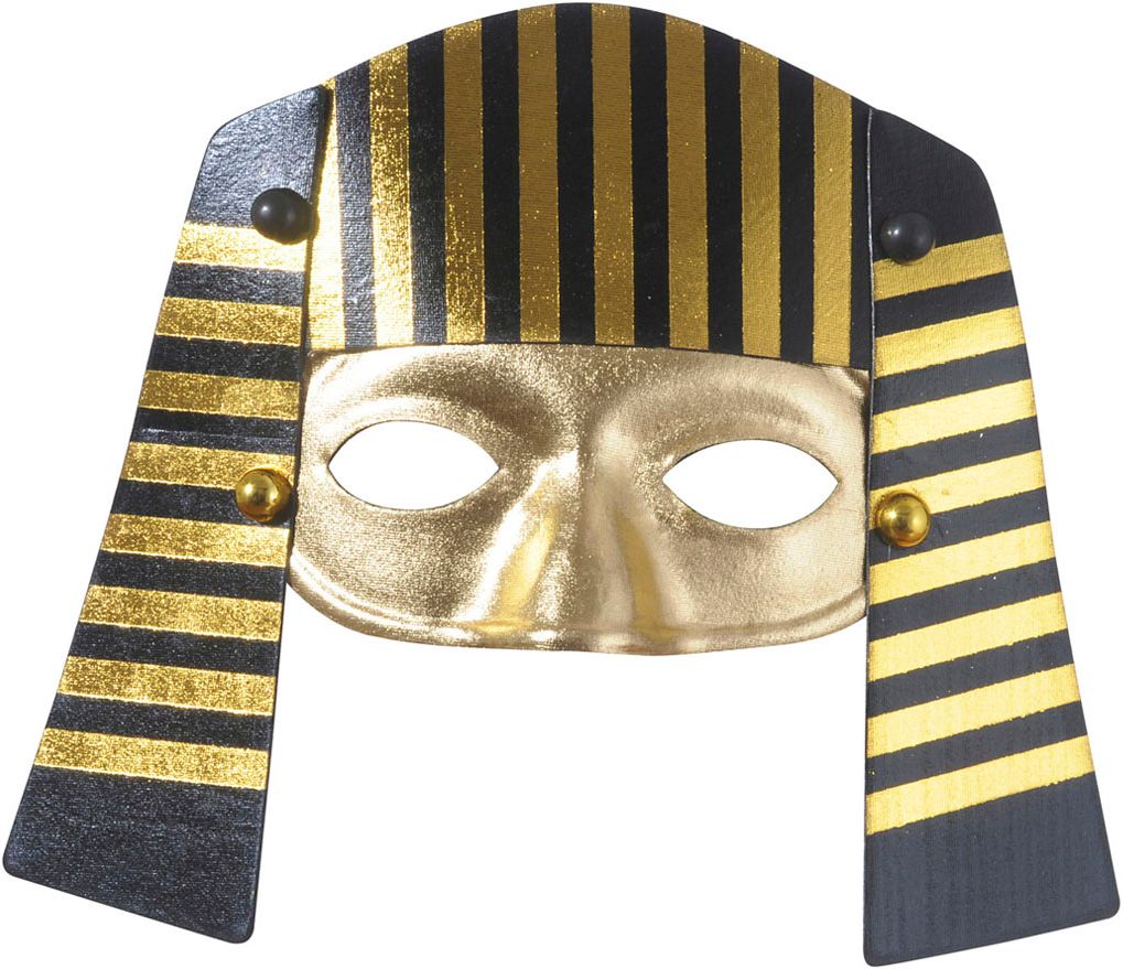 Egyptian Mask Pharaoh Mask with Rubber Bracket 21x23 cm