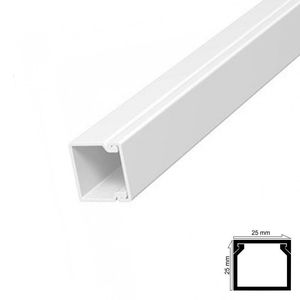 Cable Tray 25x25 mm 2 Meters 4 Pieces with Adhesive Tape