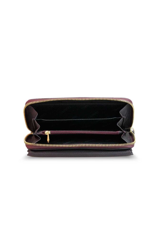 Matte Burgundy Leather Lady Wallet