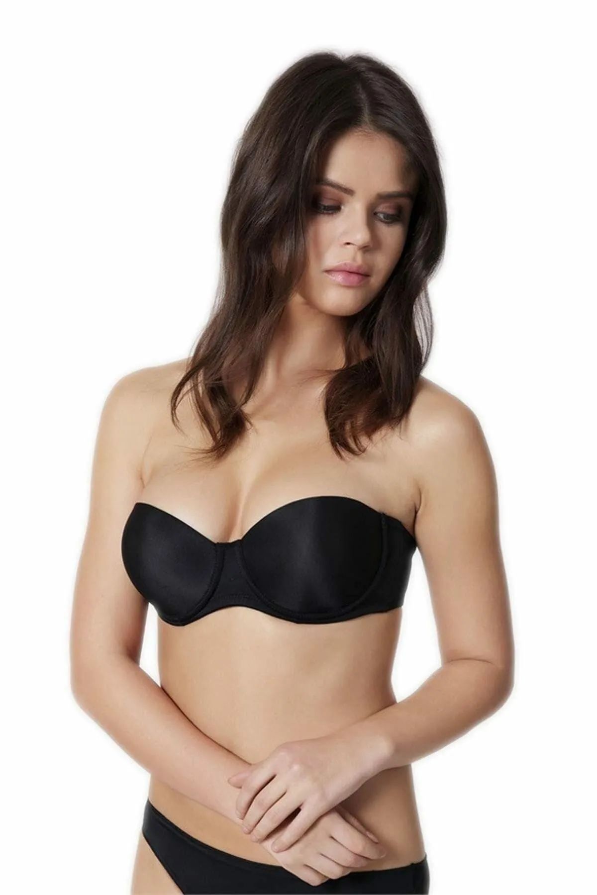 Women's Black Strapless Unpadded 2550