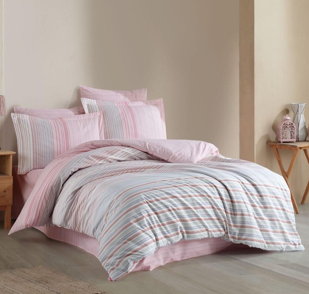 Double Poplin Duvet Cover Trella Pink