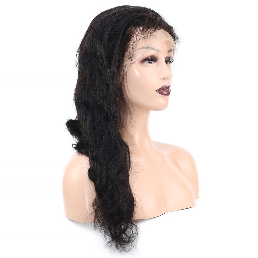 Front Lace Real Hair Tulle Wig Wavy / Natural / 65/70cm