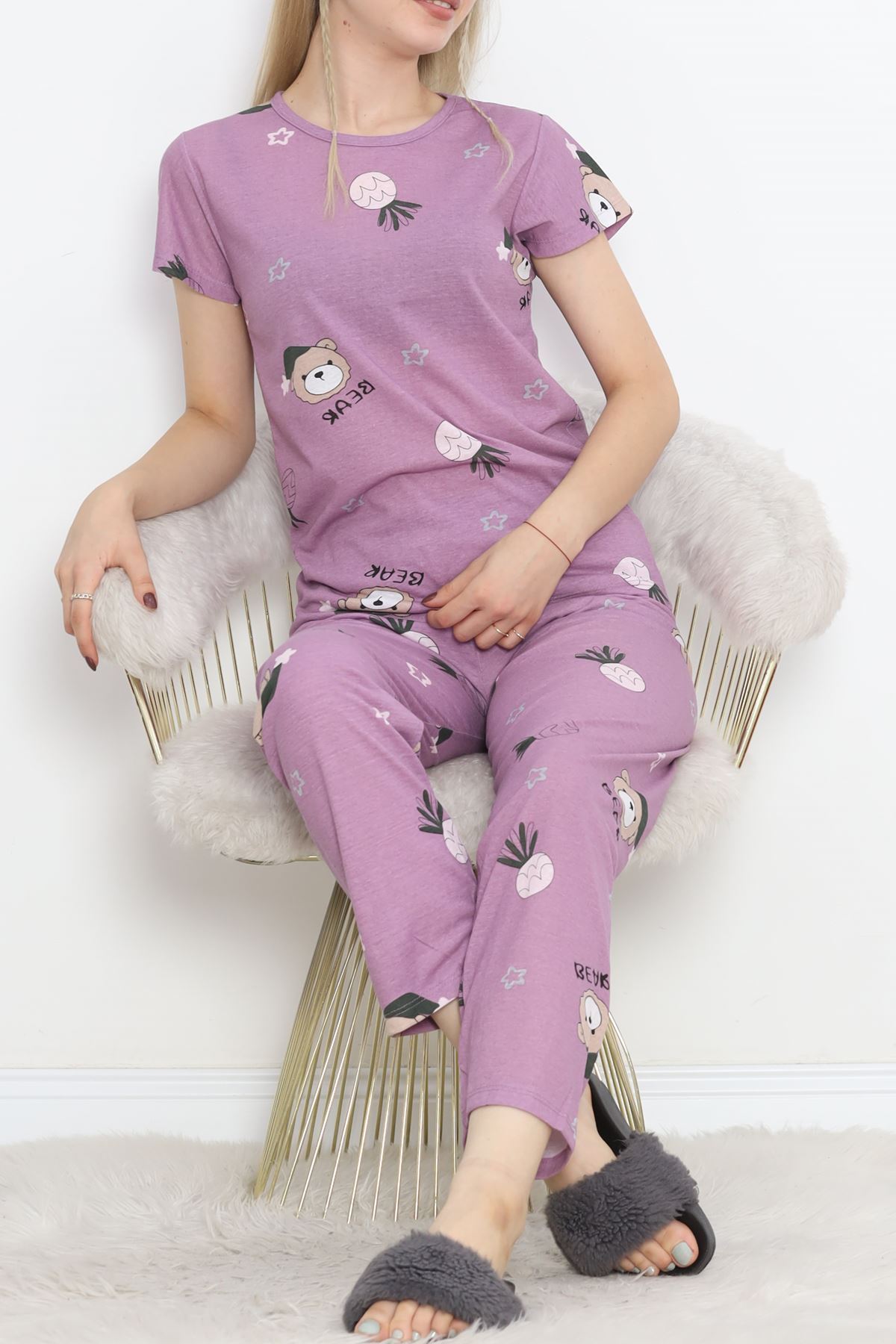 Patterned Pajama Set Koyulila