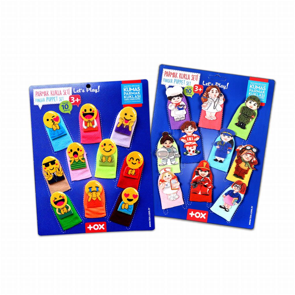 2 Set - 20 Pieces Emojis and Professions Finger Puppet