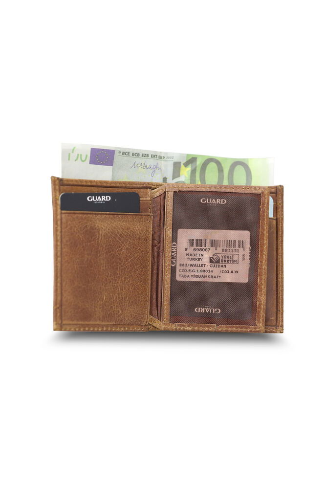 Minimal Antique Tan Leather Men's Wallet