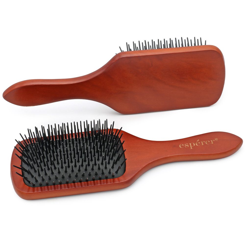 Wooden, Bunless and Brown Special Hair Detangling Brush / JT8586/BROWN