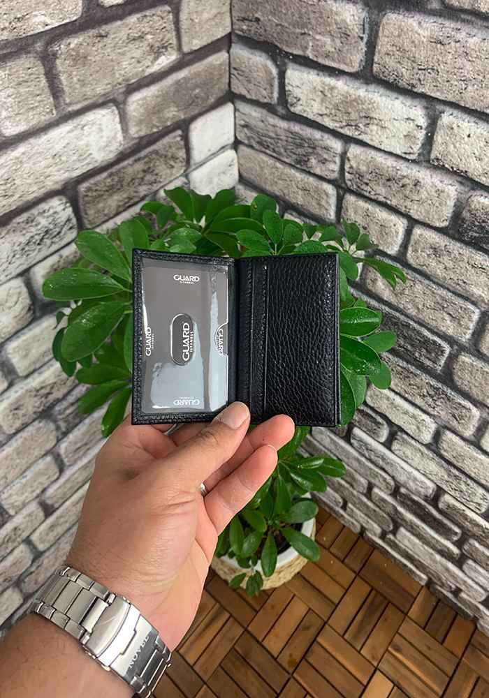 Black Leather Card Holder