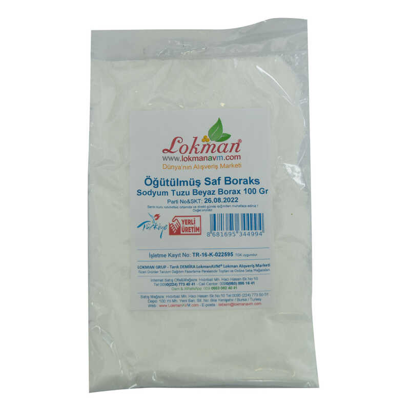 Ground Pure Borax Sodium Salt White Borax 100 Gr