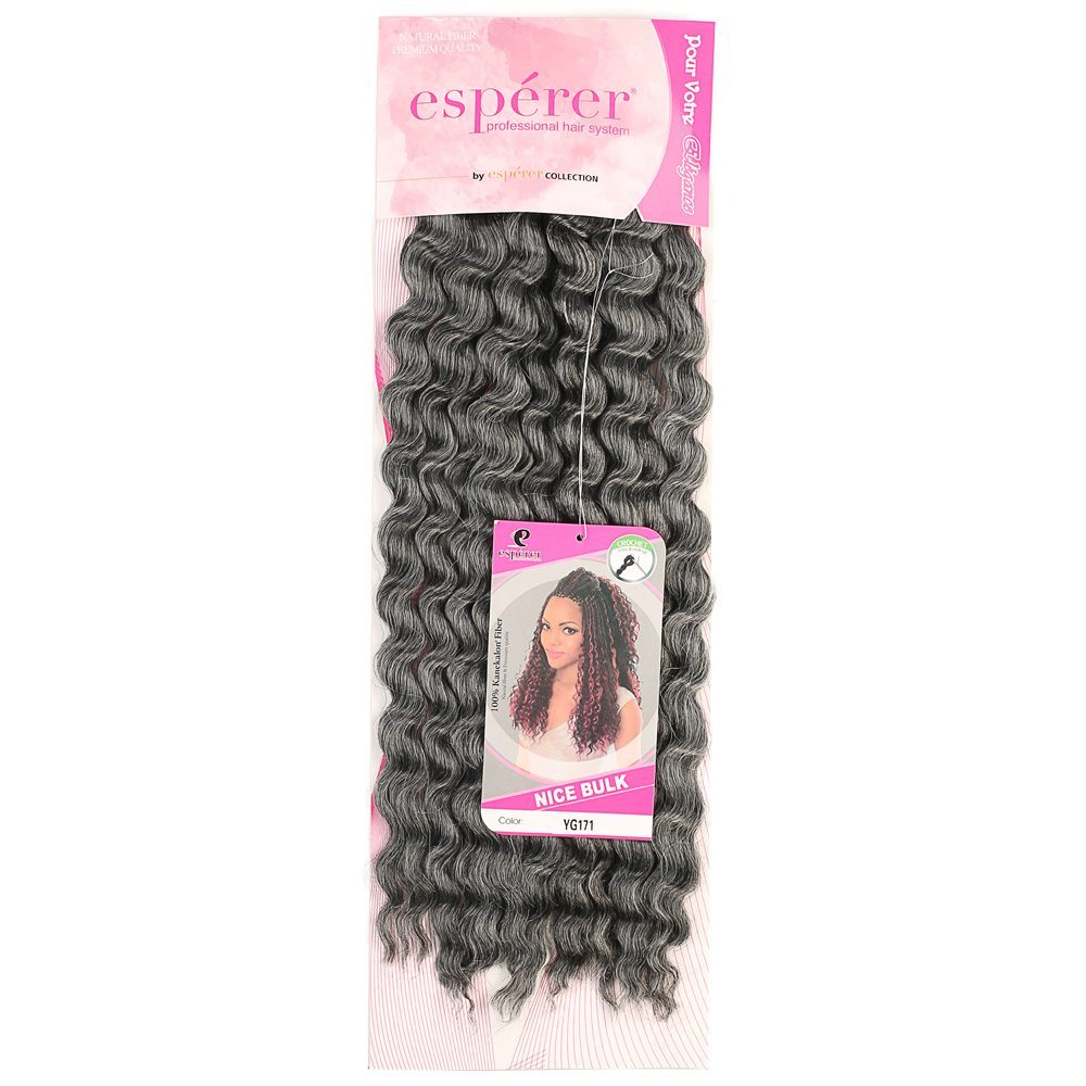 Nice Bulk Afro Water Wavy Look Hair / Dark Gray