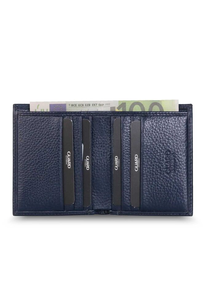 Navy Blue Leather Men's Wallet