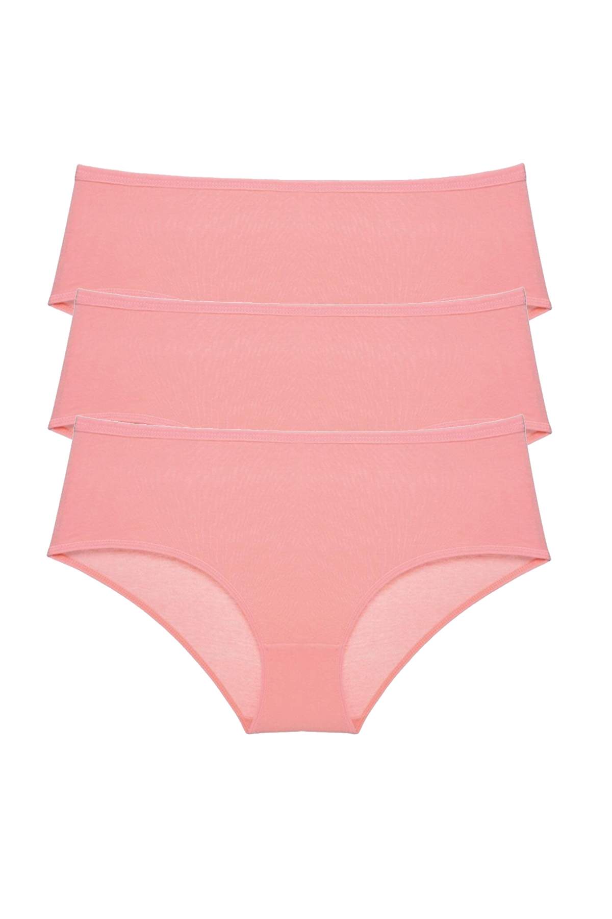 3 Pcs Women's High Waist Bato Panties Powder