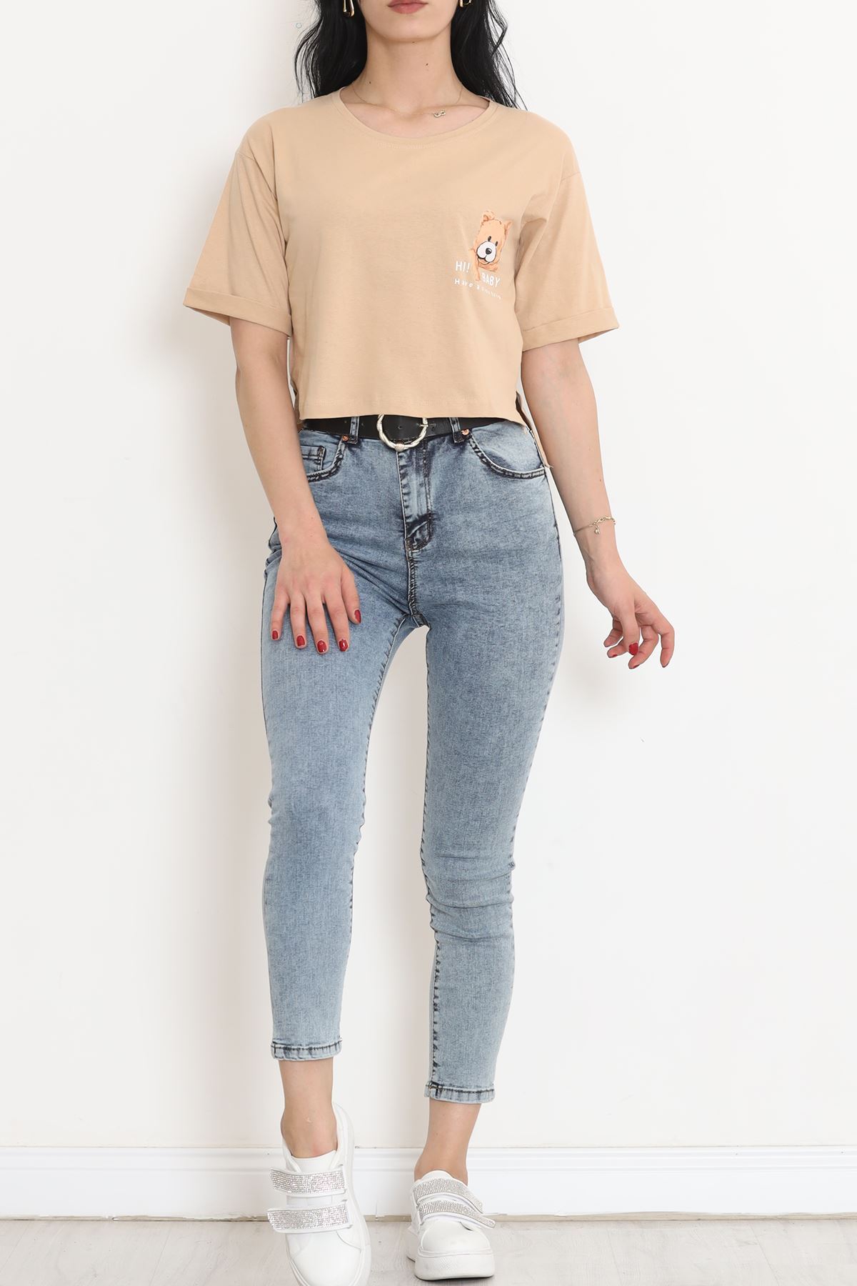 Printed Double Sleeve T-Shirt Mink