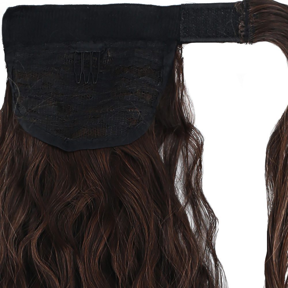 Tie Up Fluffy Wavy Ponytail / Coffee Caramel