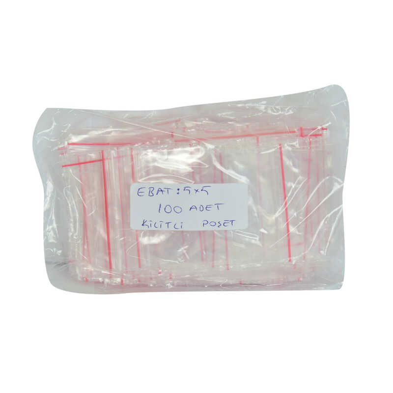 Ziplock Nylon Bag Sachet 5X5 Cm Transparent 100 Pcs 1 Pack