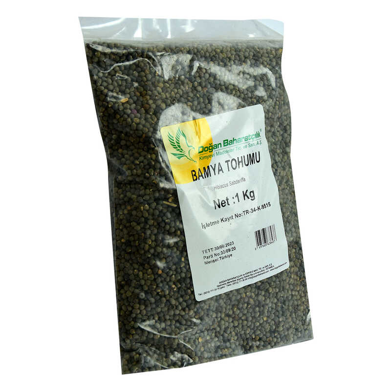 Natural Okra Seeds 1000 Gr Package